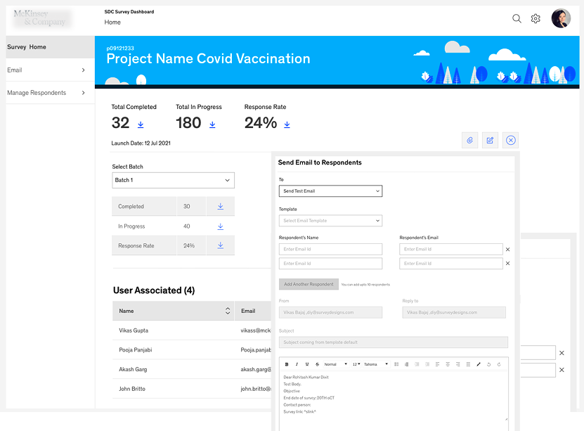 SSDA Survey Dashboard — platform overview